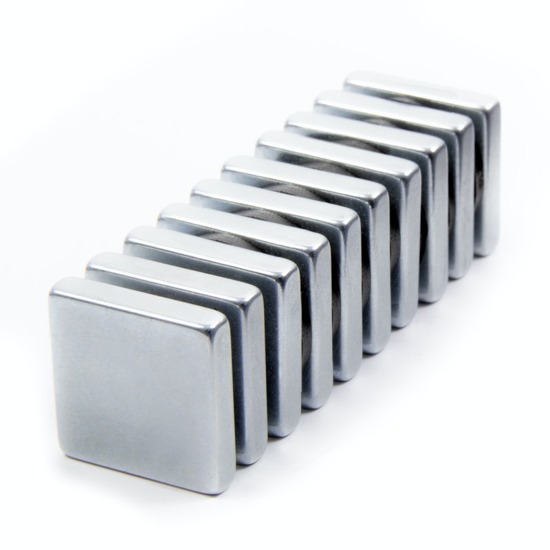 Blokmagneet 20 x 20 x 3 mm, houdt ca. 4 kg